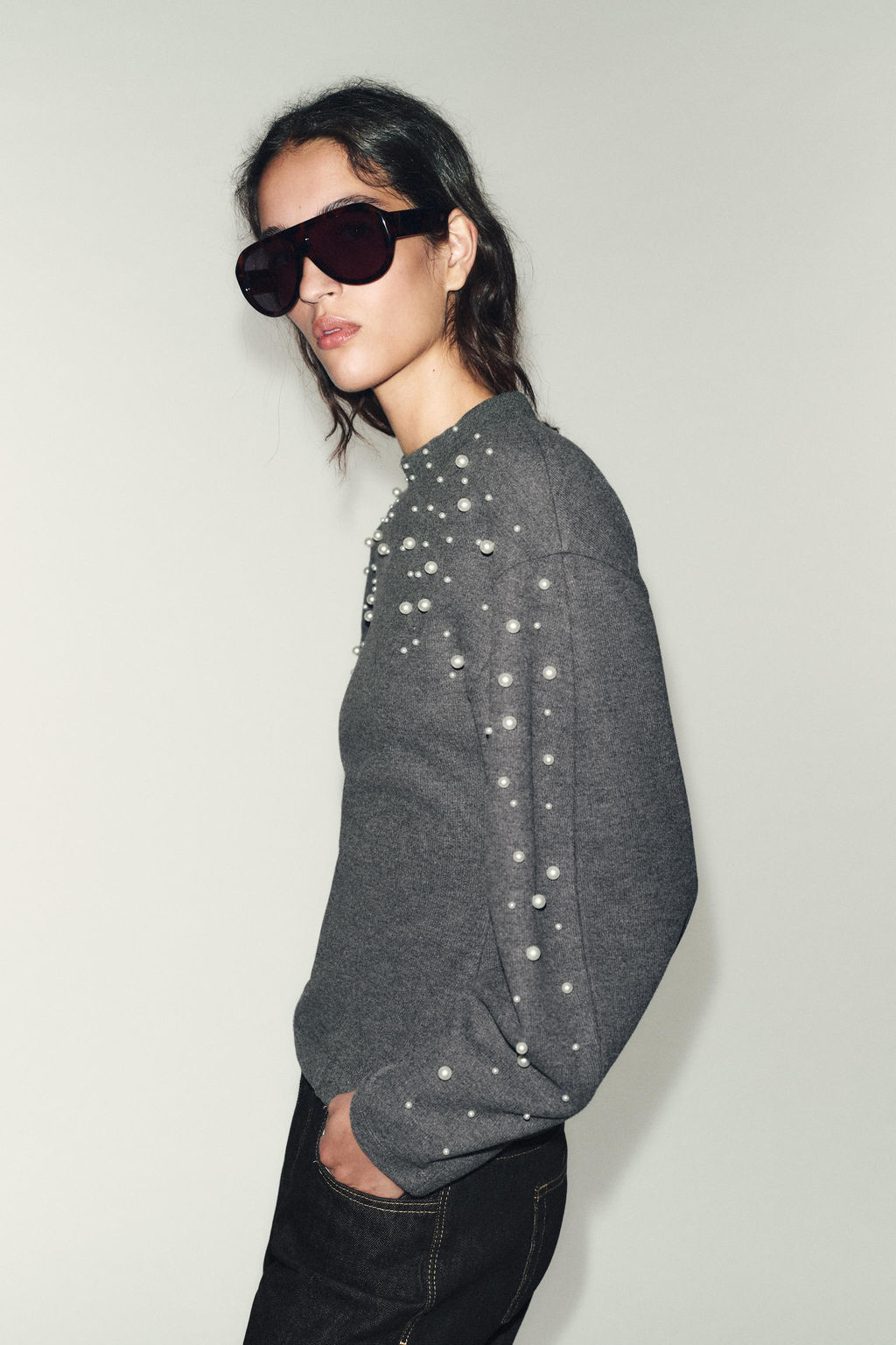 SOFT FAUX PEARL JUMPER - Zara фото 3