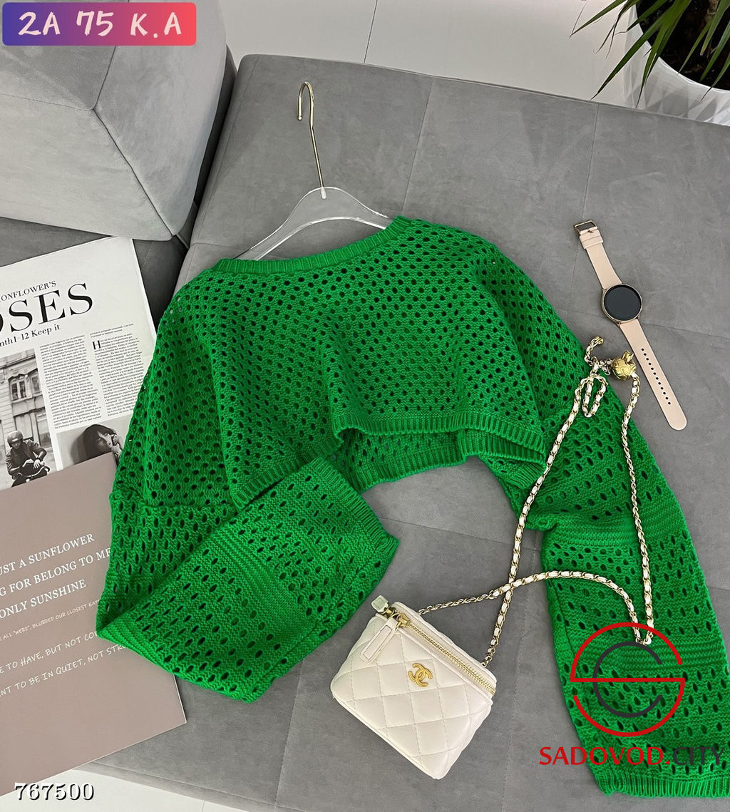 Кроп - топ сетка кофта женская