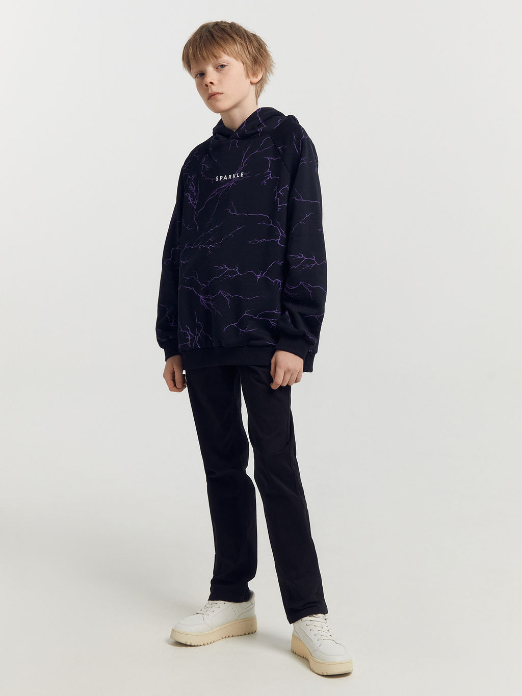 Анорак для мальчиков черный с принтом молнии - Mark formelle фото 5