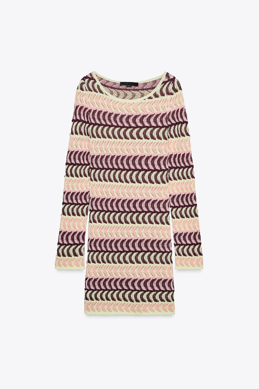 TEXTURED KNIT SHORT DRESS - Zara фото 5