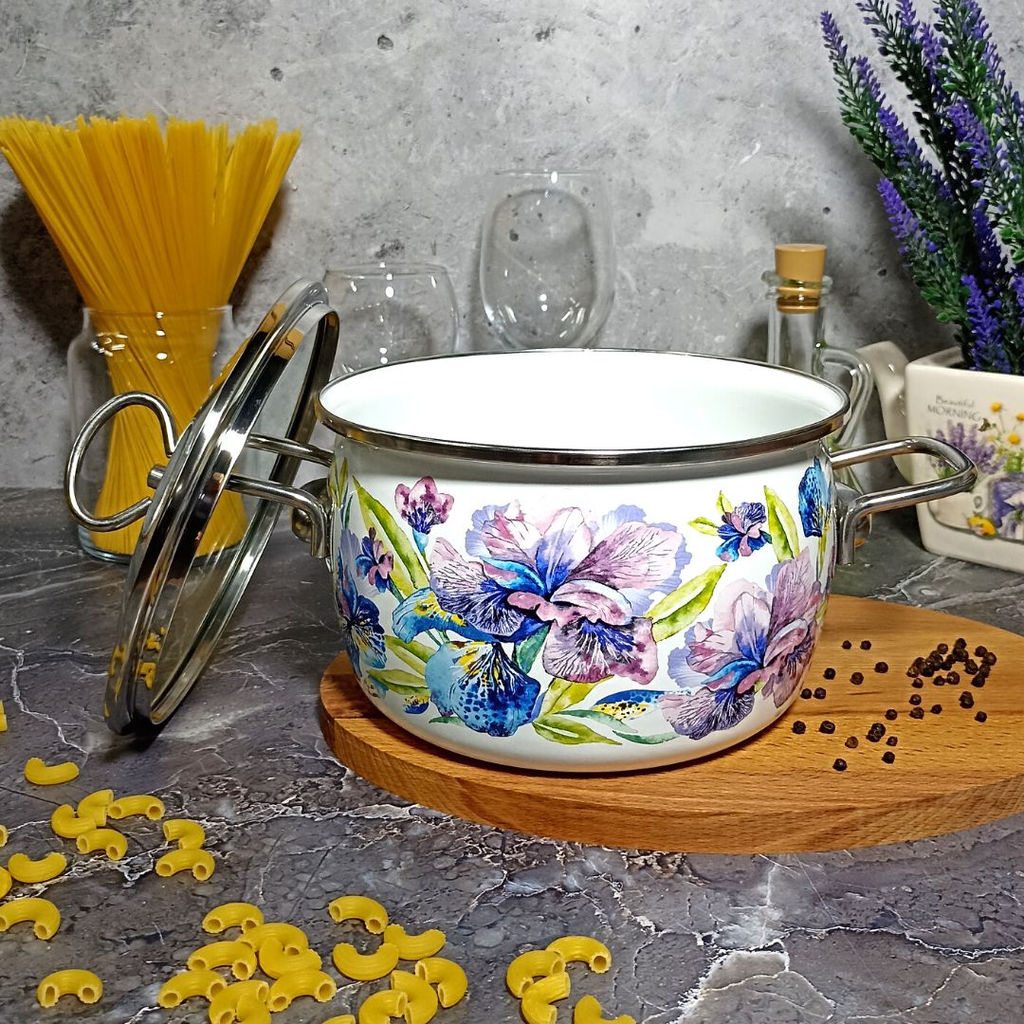 Кастрюля 2,0л сф. IRIS белосн 1SC165S