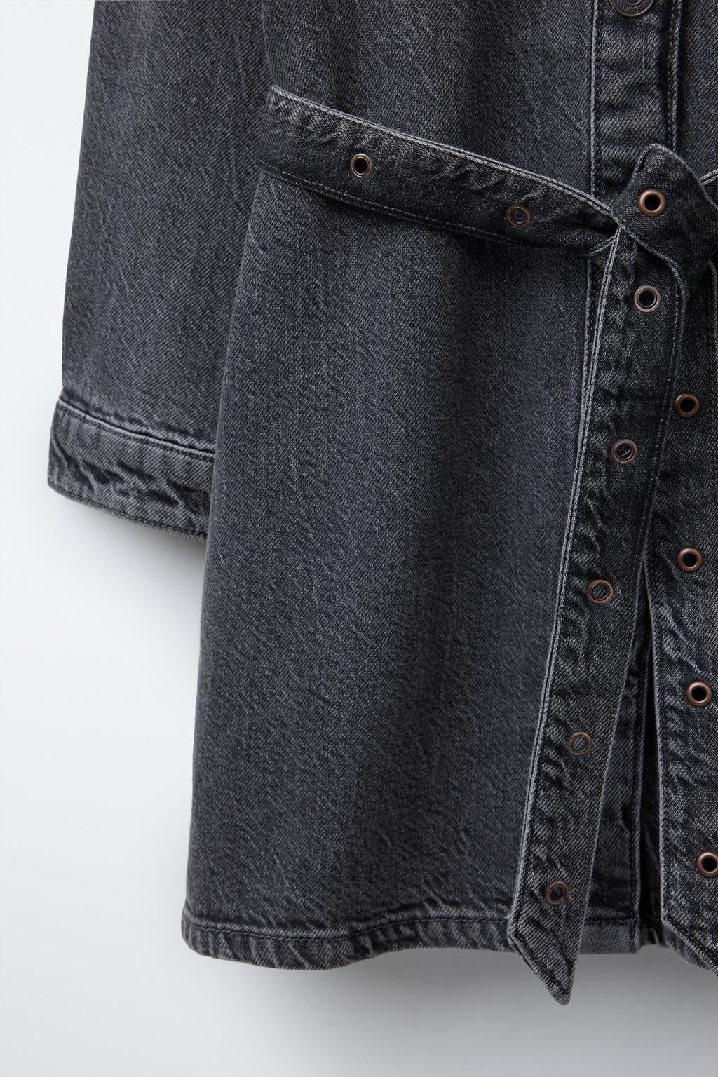 DENIM DRESS WITH BELT - Zara фото 6
