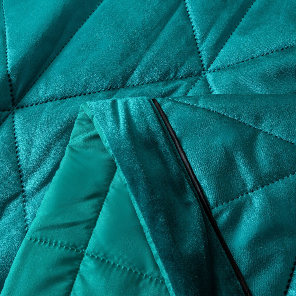 Велюровое покрывало в клетку и две наволочки OVL045 240*260/50-70 2 шт - Ситрейд фото 6