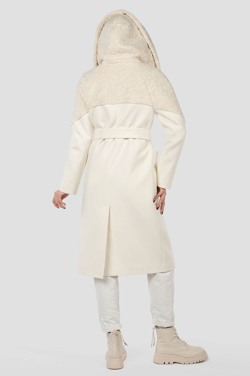 Пальто женское демисезонное (пояс) - El podio фото 4