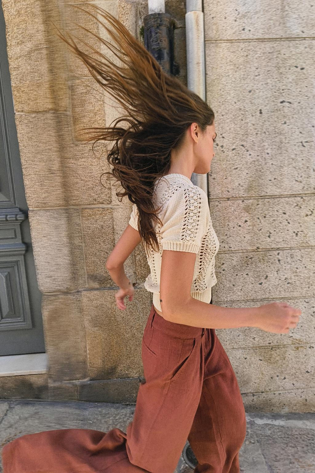 SHORT SLEEVE KNIT SWEATER - Zara фото 2