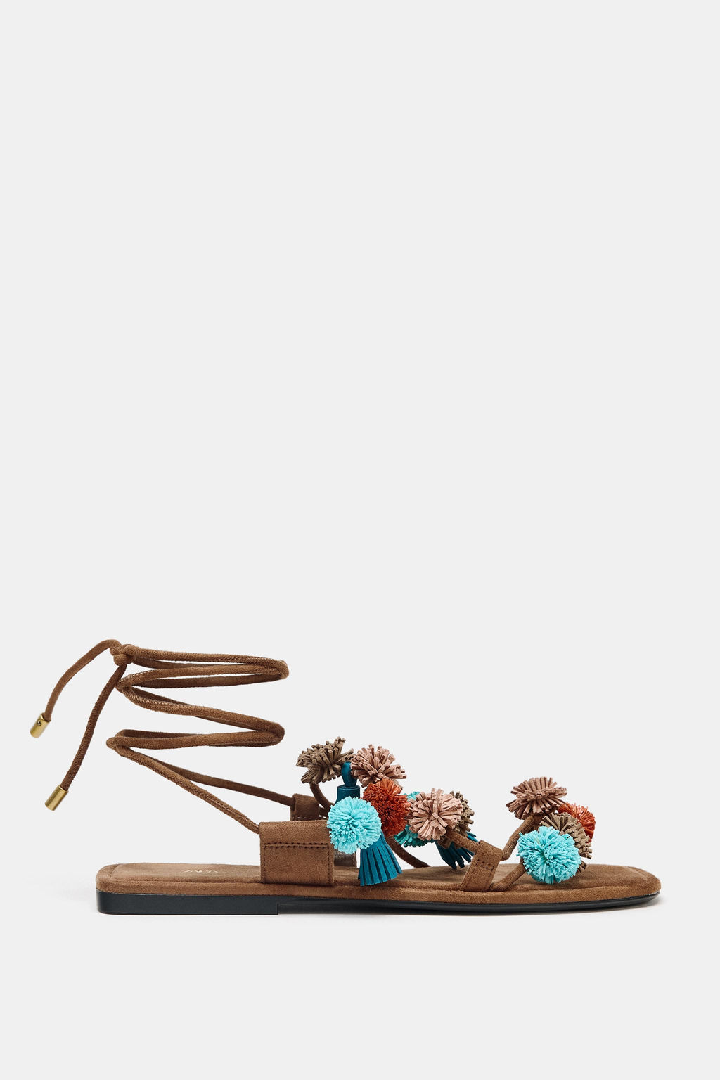 BEADED STRAPPY SANDALS - Zara фото 11
