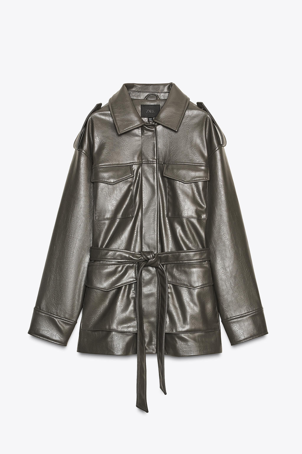 FAUX LEATHER JACKET WITH POCKETS - Zara фото 5
