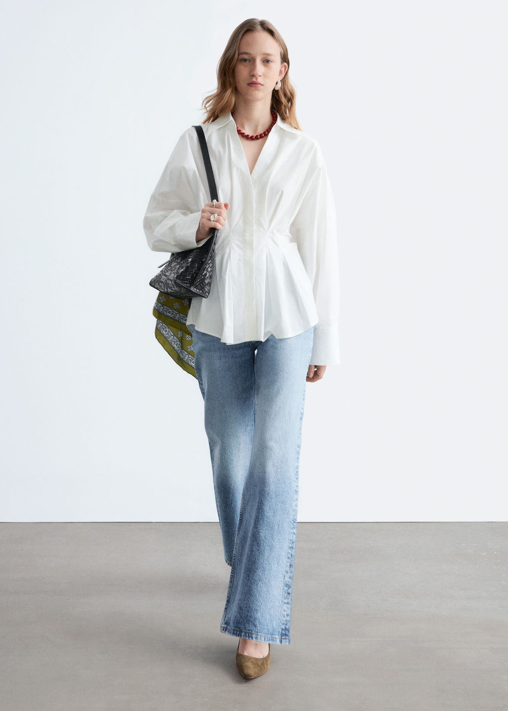 Camisa de algod?n con cintura ajustada - H&m фото 6