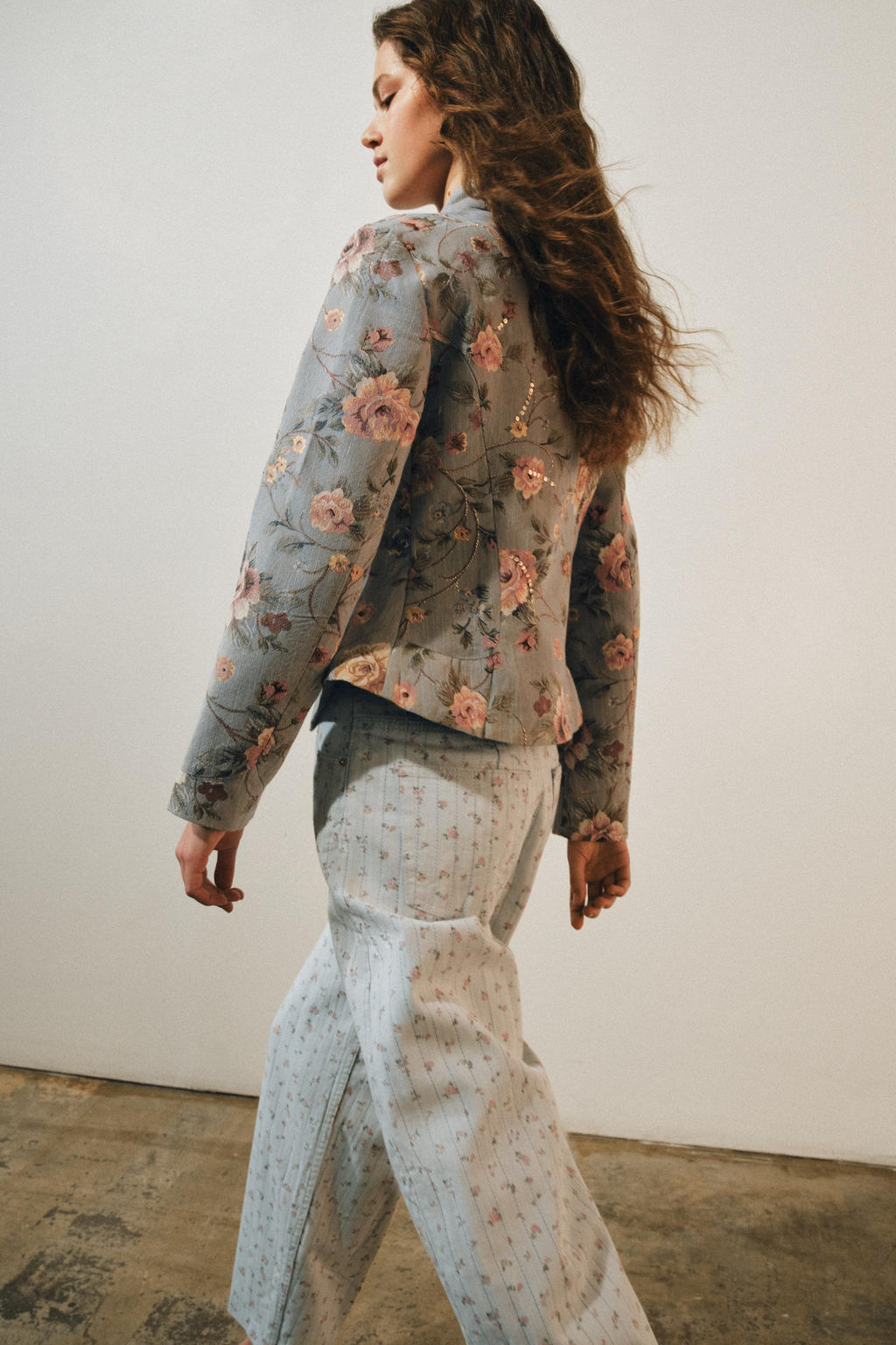 BLAZER JACQUARD ZW COLLECTION / celeste vigore - Zara фото 5
