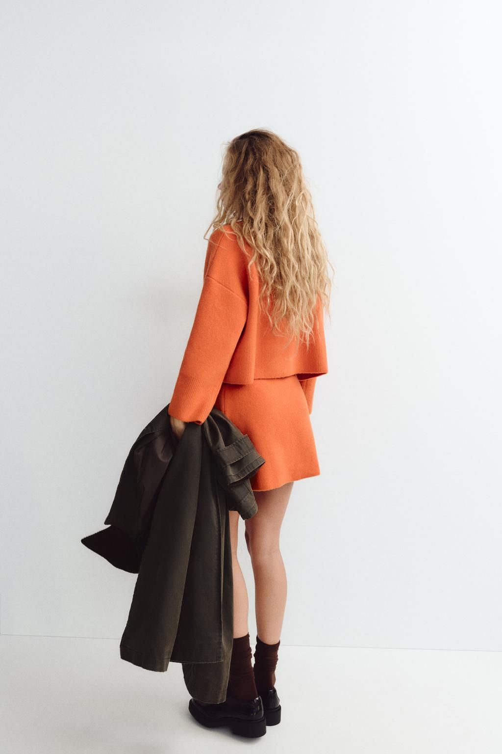 PLAIN KNIT MINI SKIRT - Zara фото 3