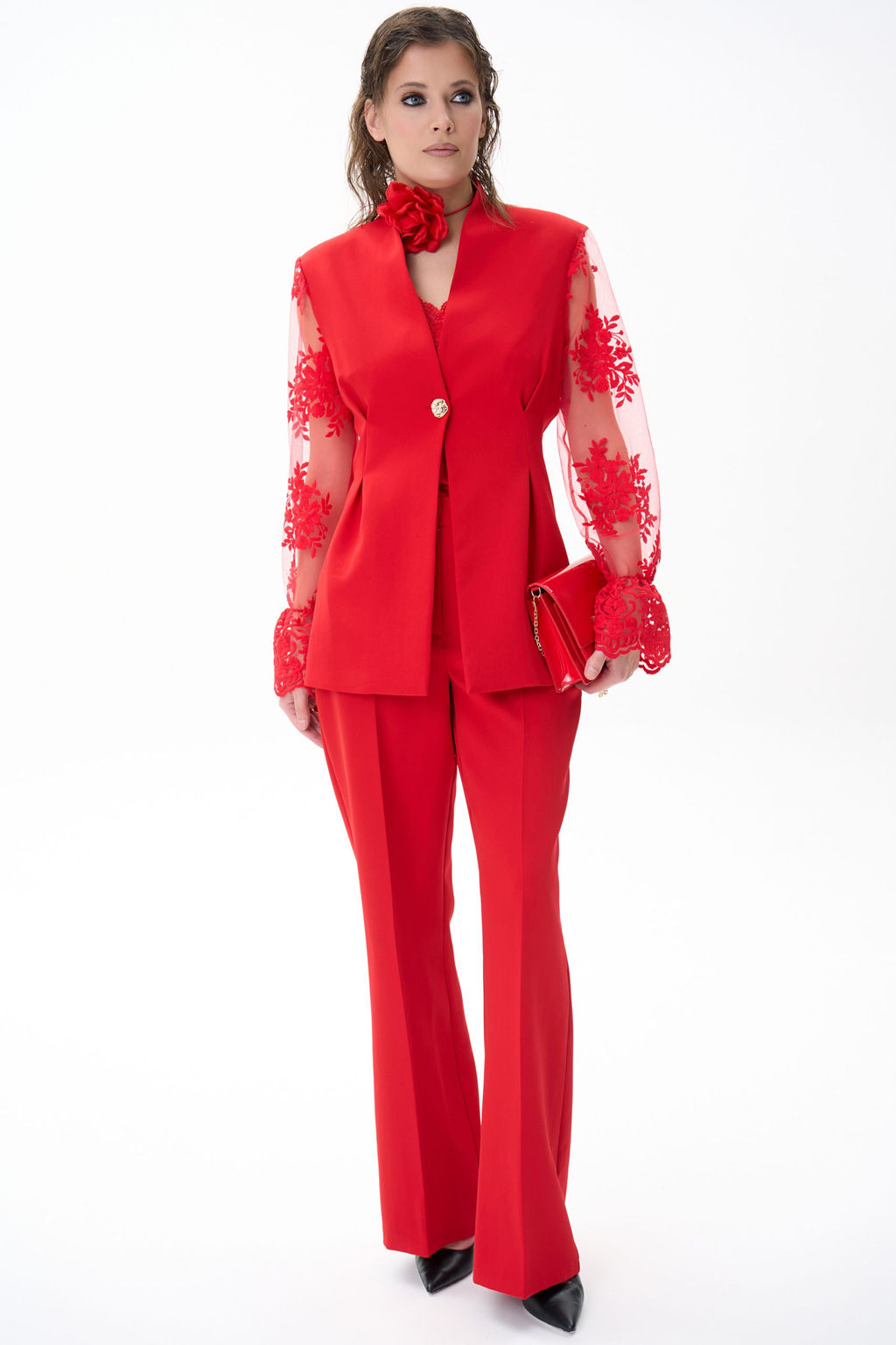 Брюки Хейзел (красный) - Эльза фото 4