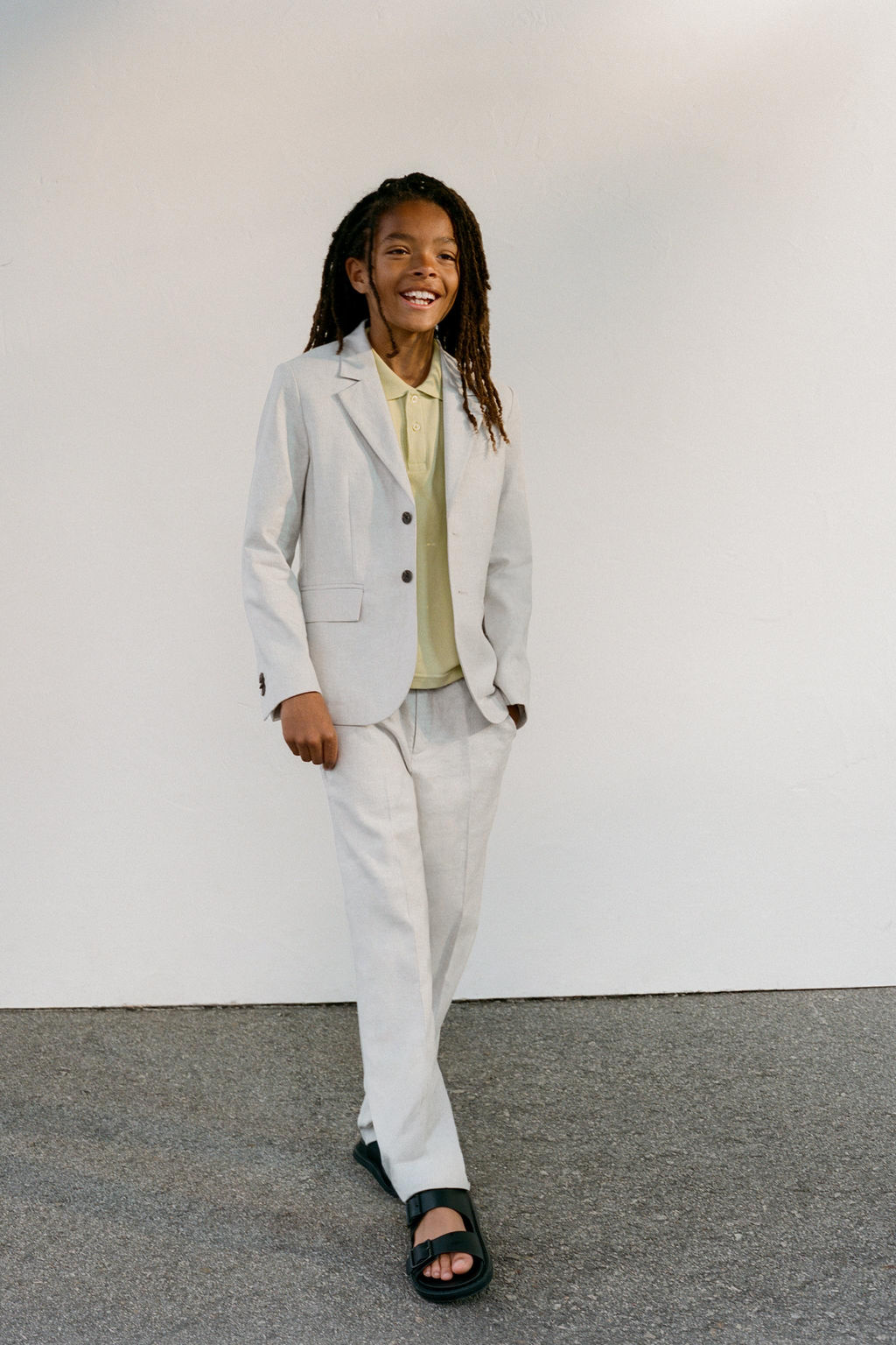 BLAZER TRAJE CON ALGOD?N Y LINO / Crudo - Zara фото 5