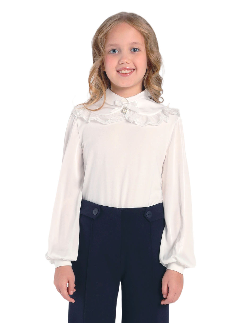 Школьная блузка для девочки О76556 - Карамелли фото 8