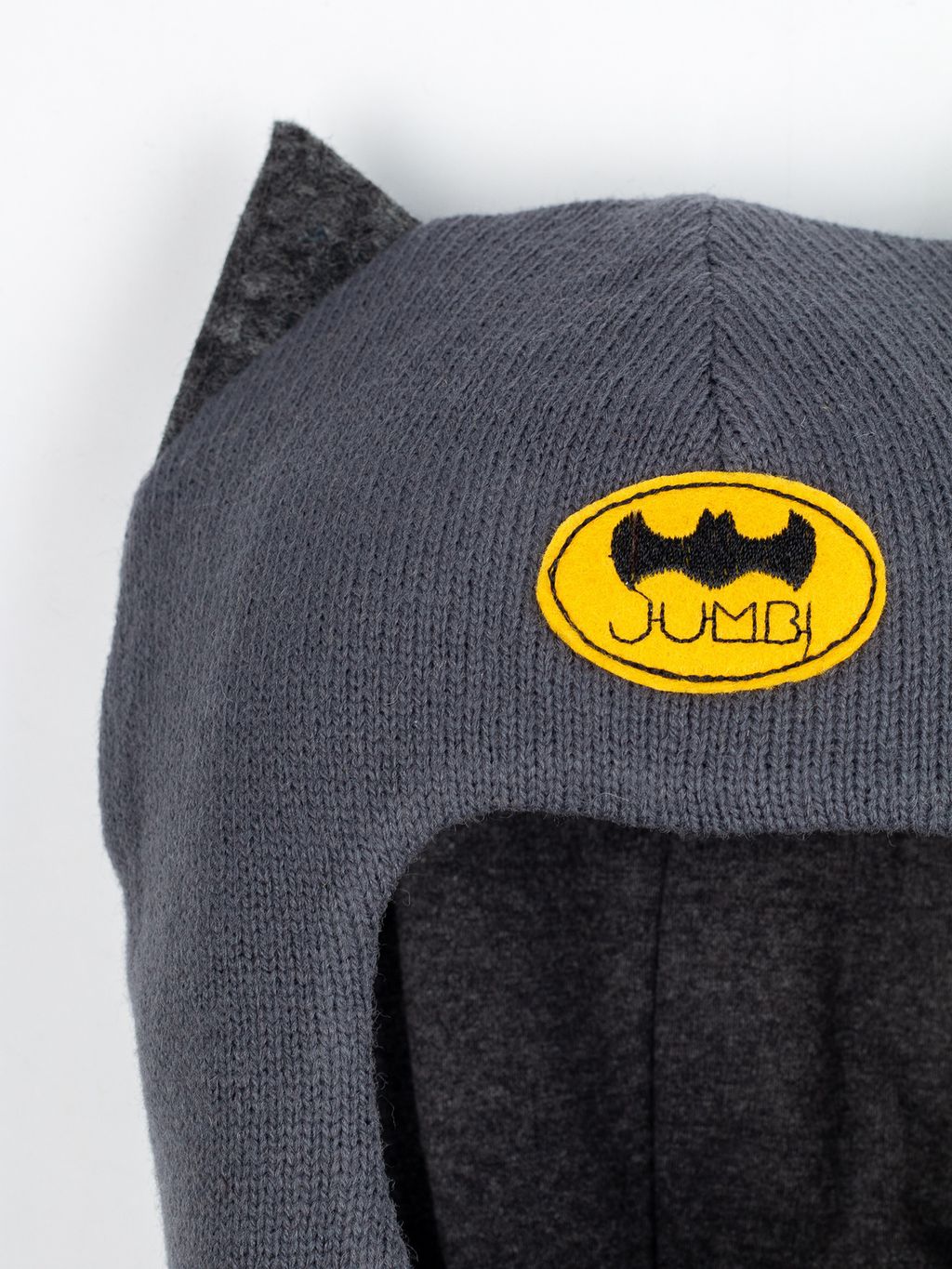 Шлем весенний/осенний вязаный (Графит) Бэтмен - Jumbi фото 5
