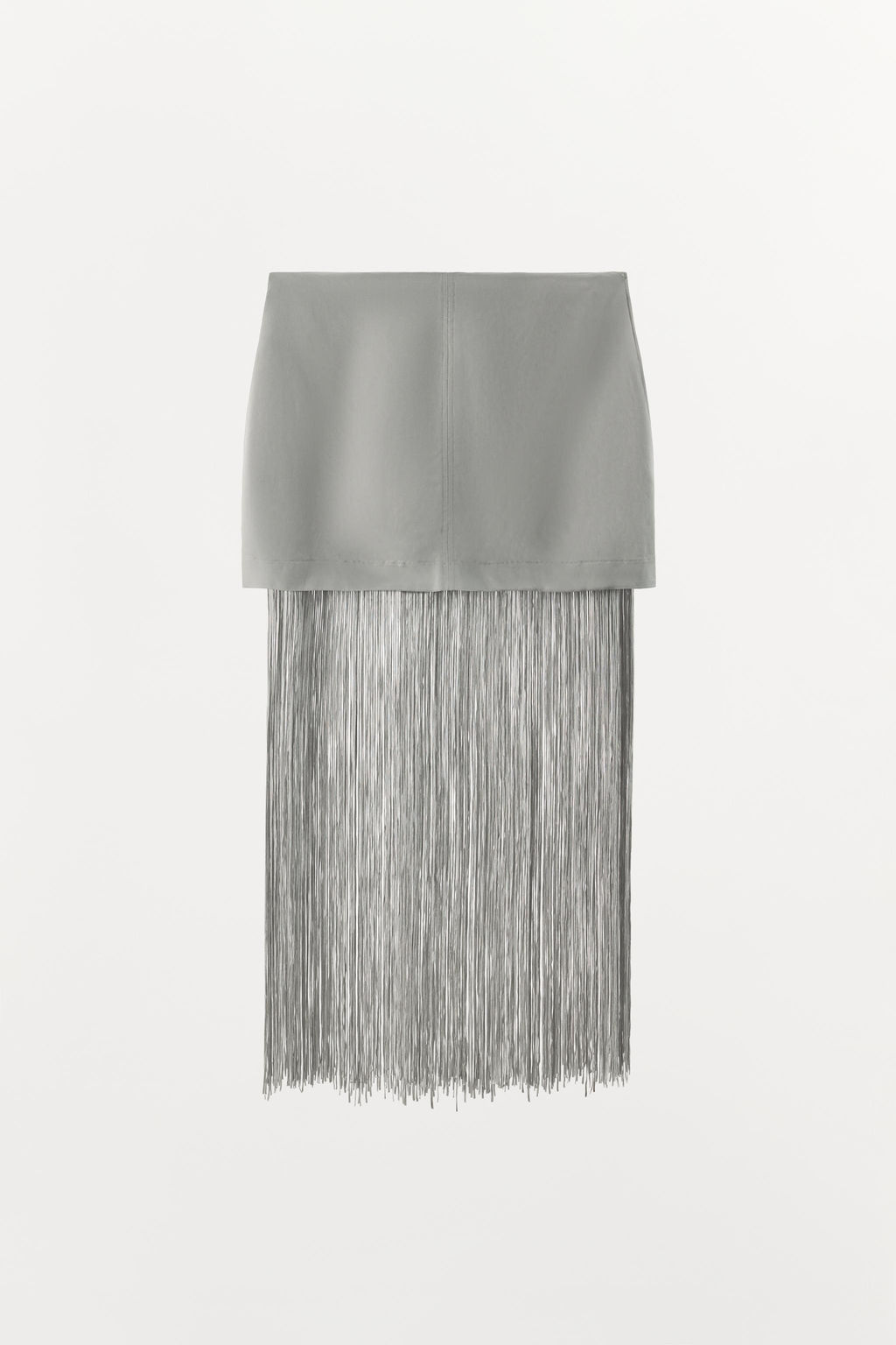 FALDA MINI LINO FLECOS / Gris - Zara фото 6