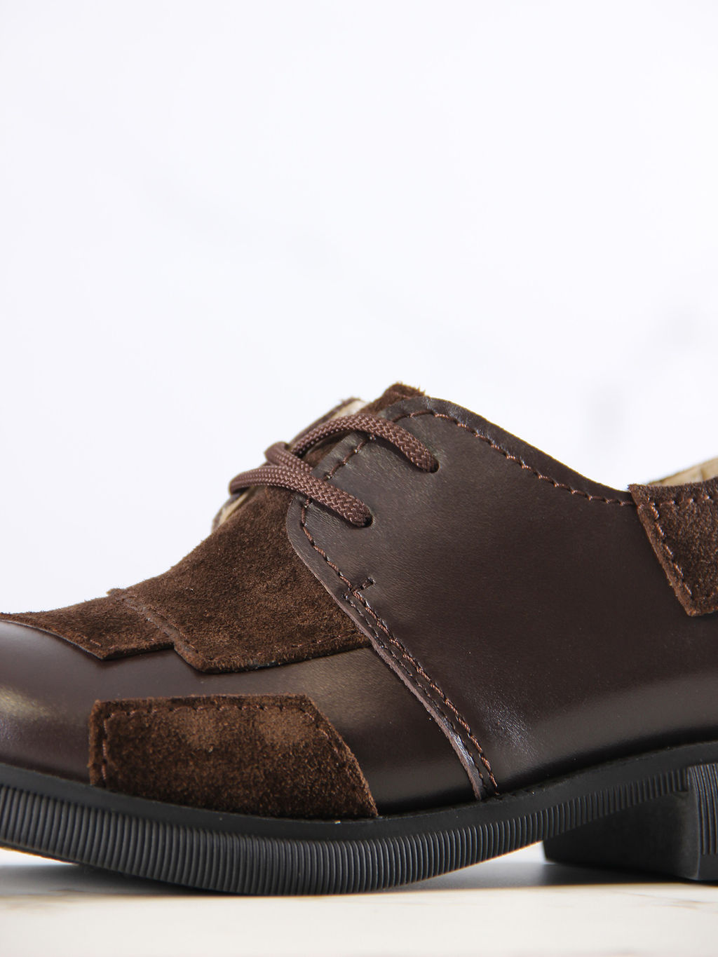 Полуботинки туфли 205.патрицияbl.Коричневая замша+коричневый