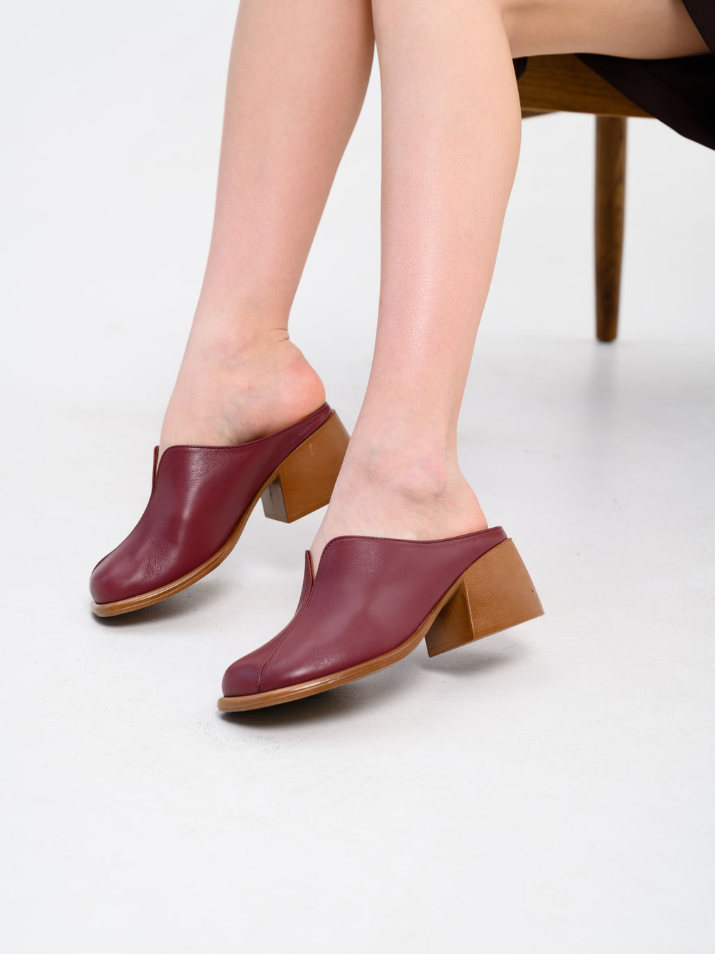 Сабо 5200.23663br.Гнилая вишня+коричневый