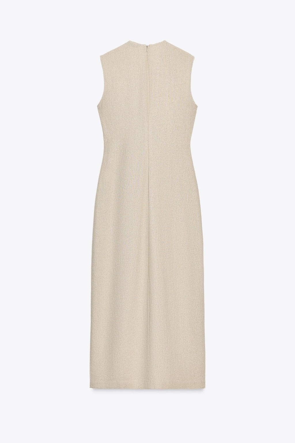 LINEN BLEND BUCKLE MIDI DRESS - Zara фото 11