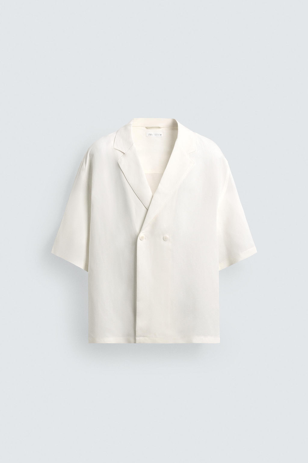 CAMISA KIMONO VISCOSA - LINO / Blanco roto - Zara фото 8
