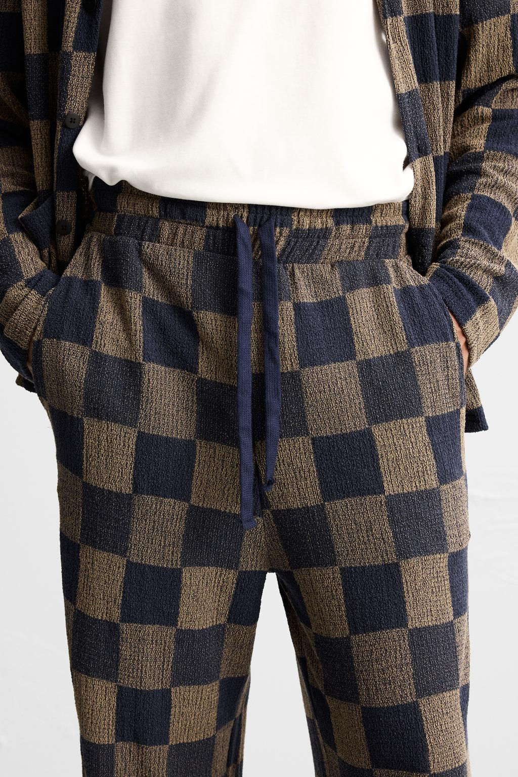 CHECK KNIT TROUSERS - Zara фото 5