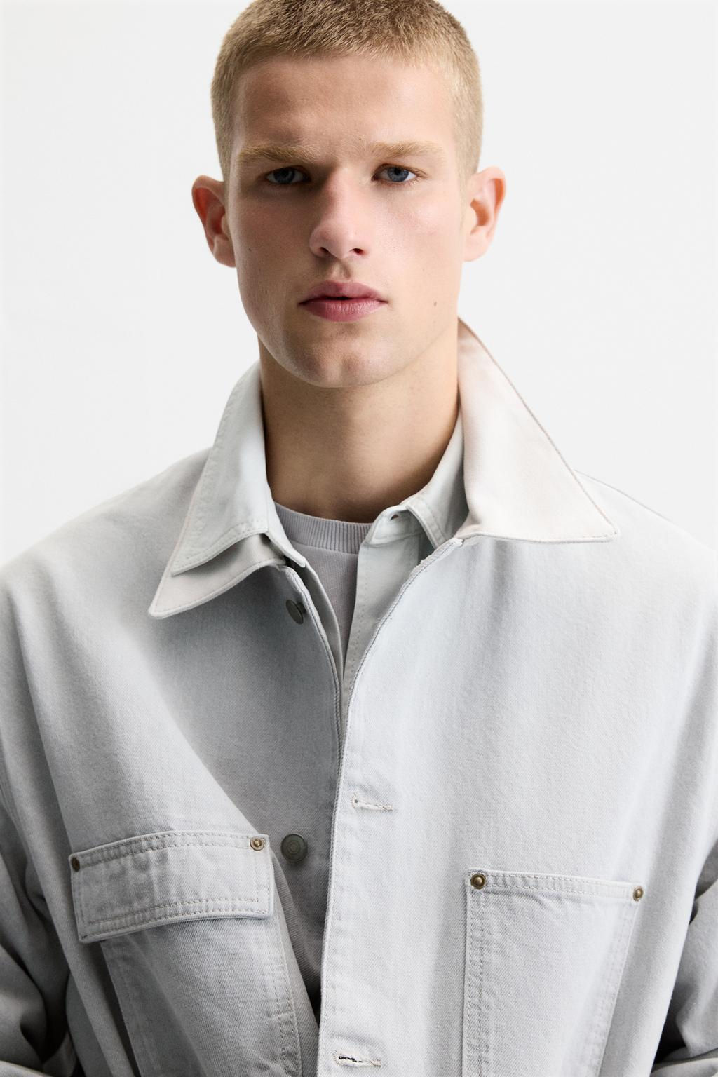 DENIM JACKET WITH CONTRAST COLLAR - LIMITED EDITION - Zara фото 6