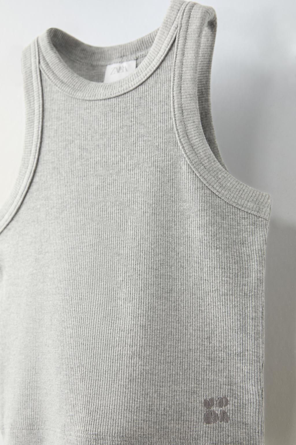 EMBROIDERED RIBBED TOP - Zara фото 4