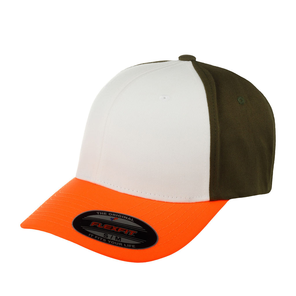 Бейсболка FLEXFIT арт. 6277TT (оранжевый / белый / коричневый)