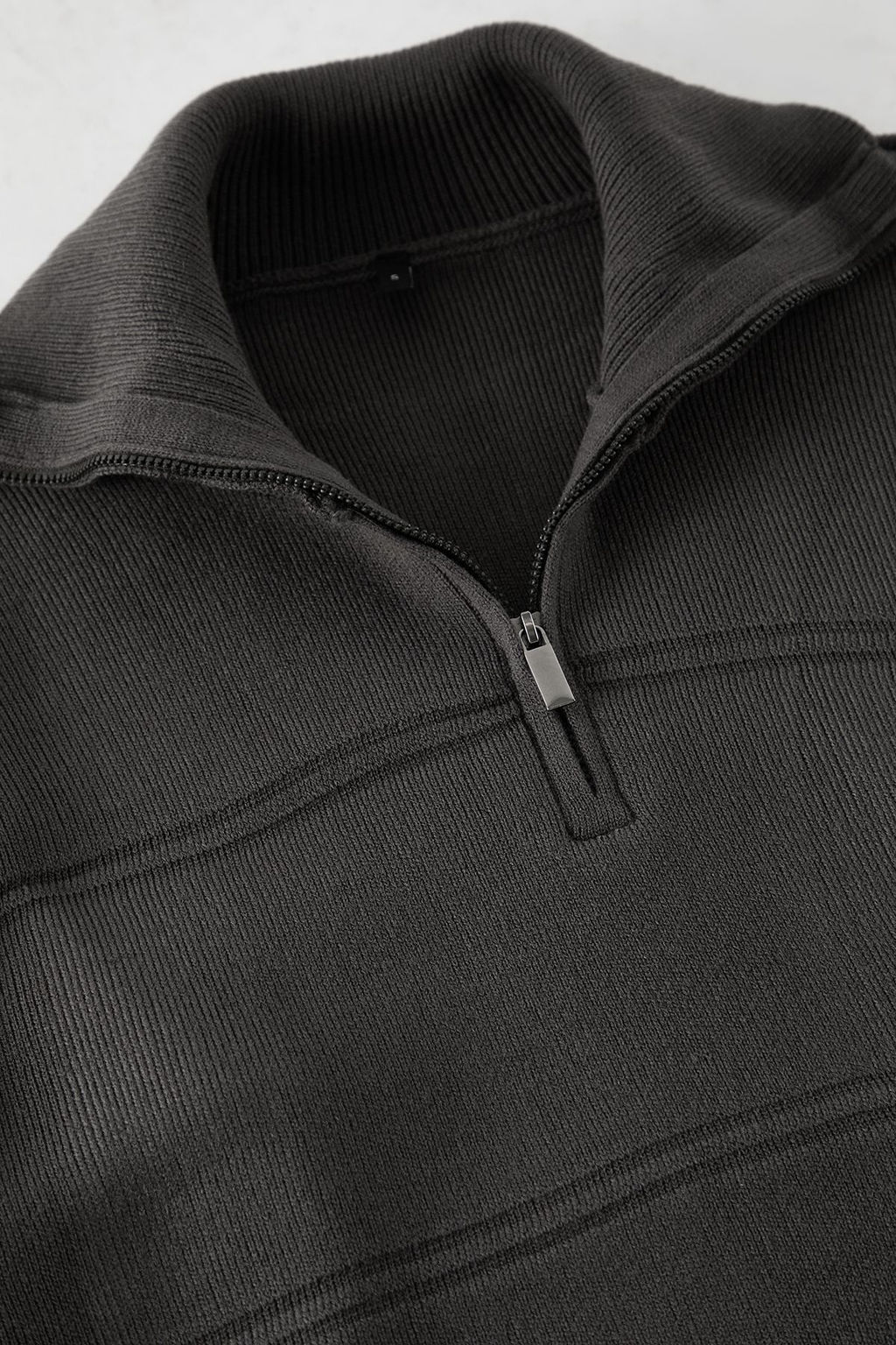 TRENDYOL MAN Fume Oversize Fermuarl? Yaka Duz Kazak TMNAW25KZ00080 - Trendyolmilla фото 2