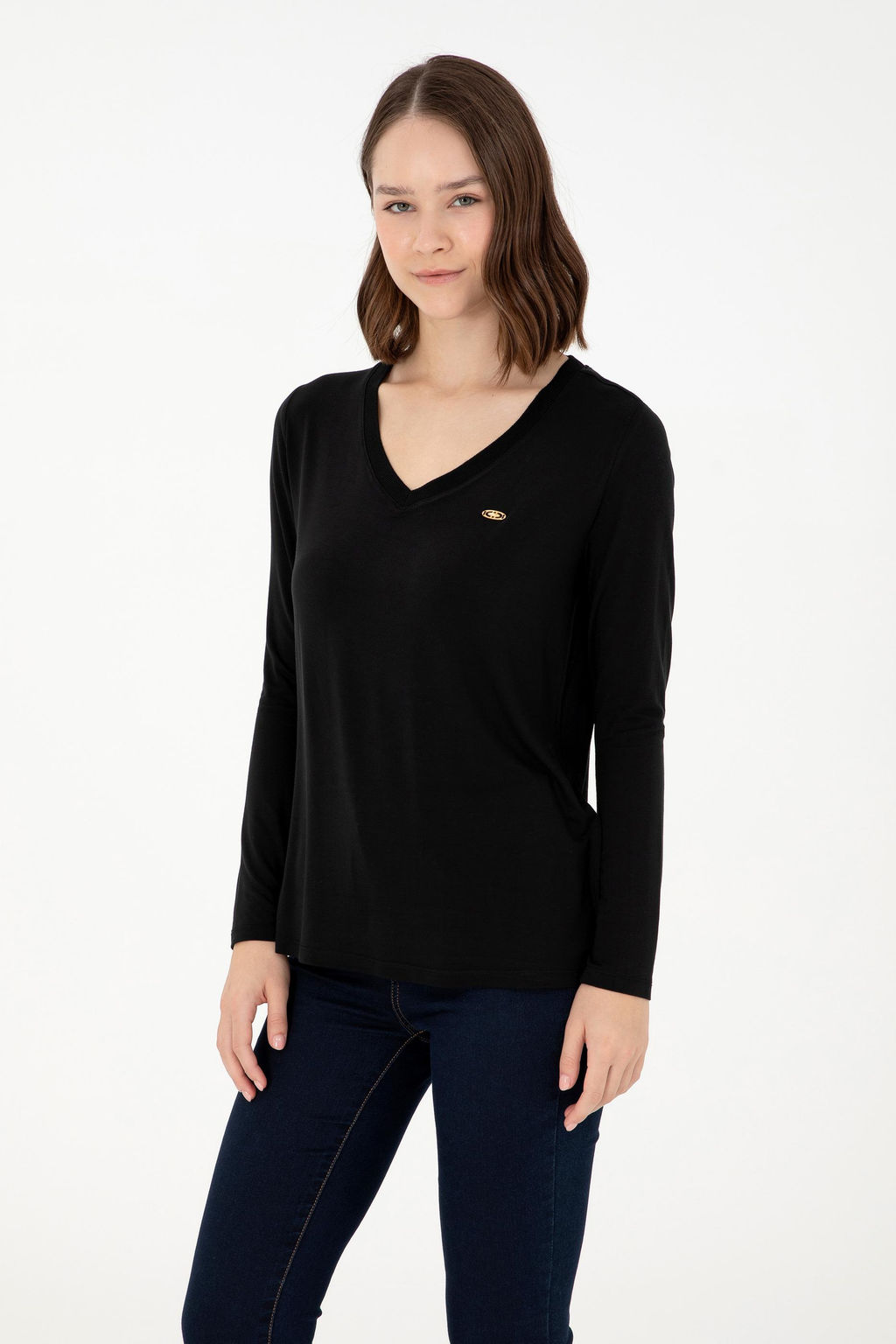 Женский черный свитшот Неожиданная скидка в корзине - U.s. polo assn фото 3