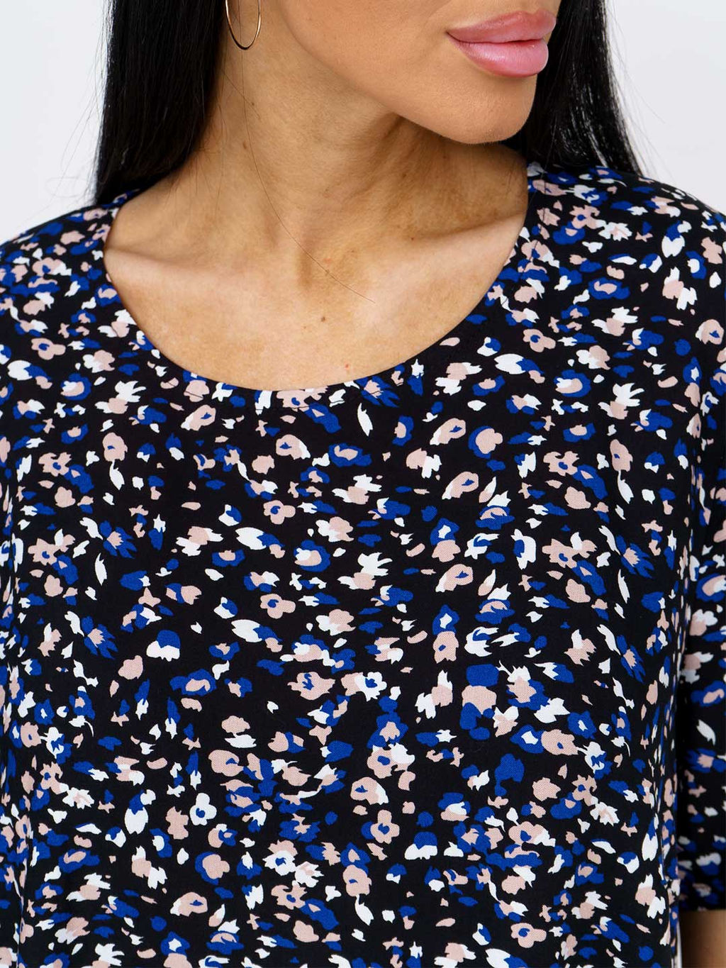 Платье женское, цвет черный синий