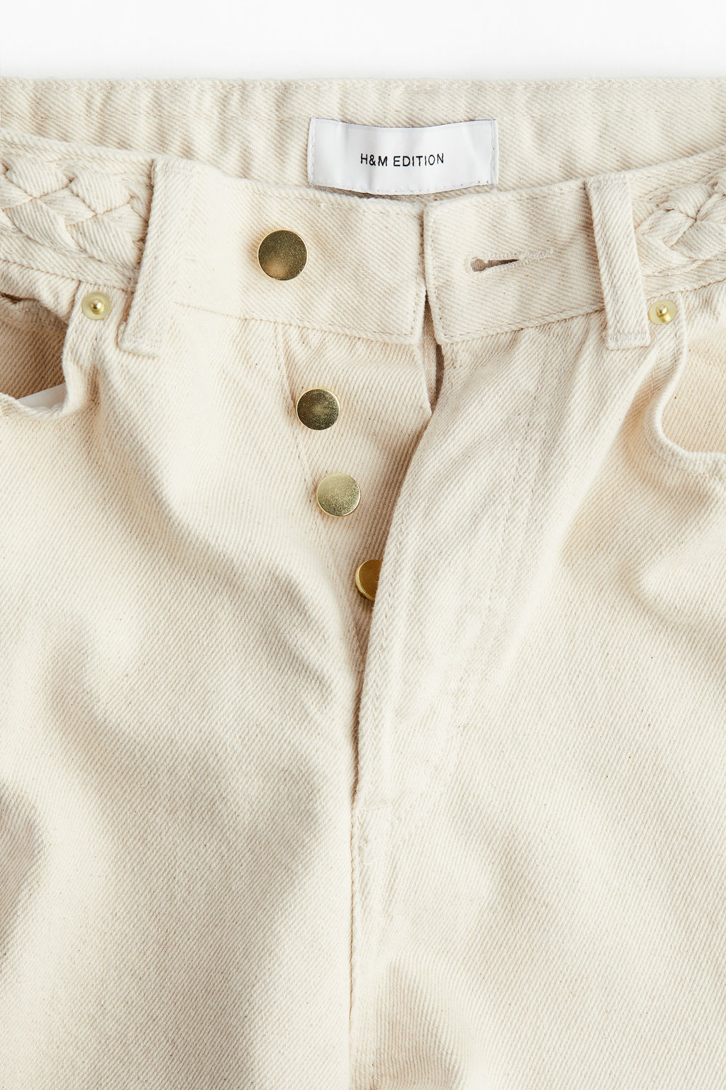Vaquero amplio con detalle trenzado - H&m фото 2