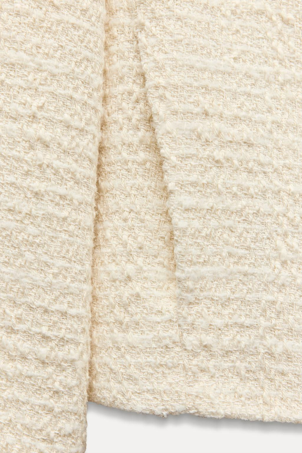 TEXTURED JACKET WITH BOW BUTTON - Zara фото 12