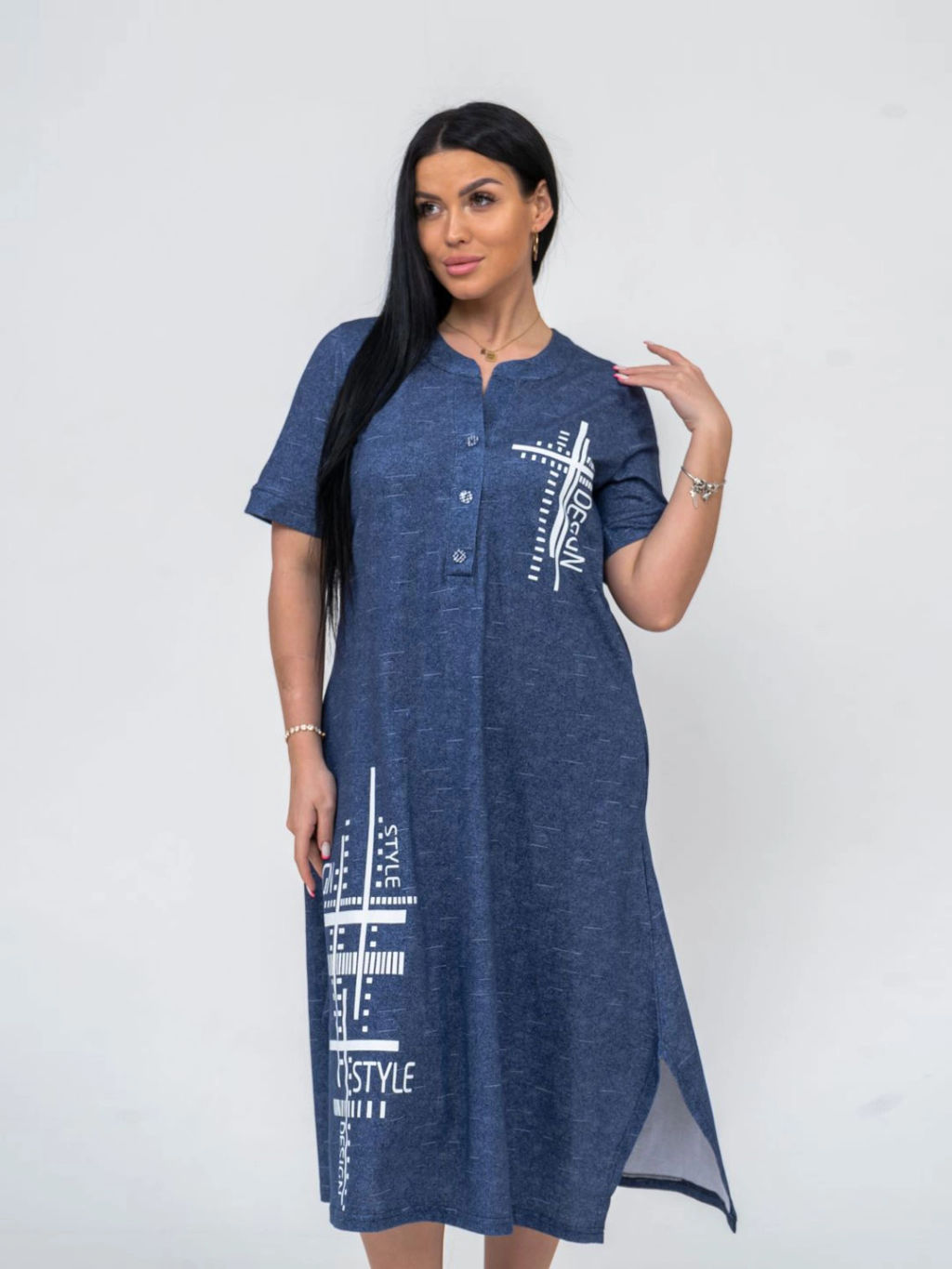 Платье женское, цвет синий