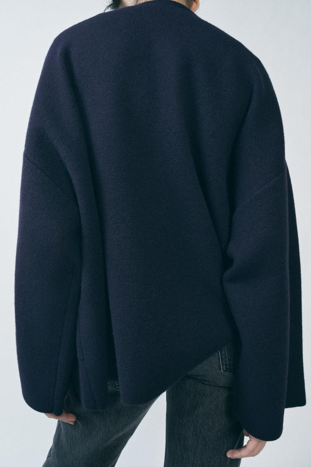 KNIT JACKET WITH METAL FASTENING - Zara фото 13