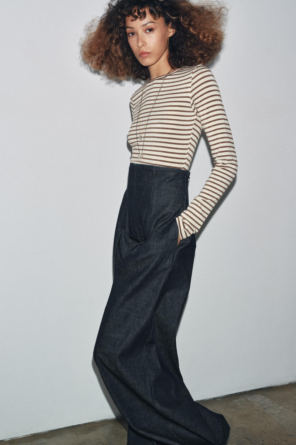 STRIPED LONG SLEEVE T-SHIRT - Zara фото 2