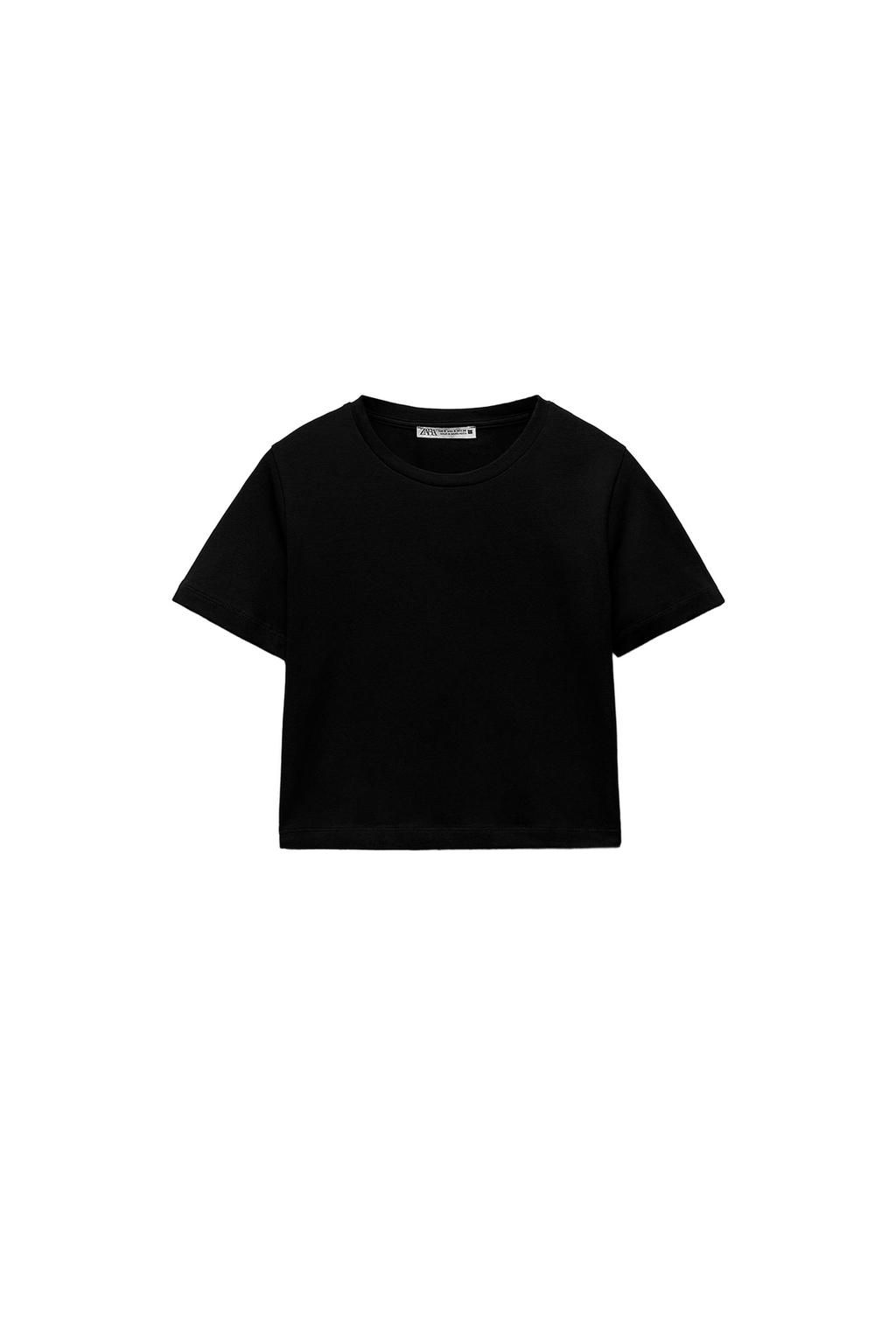 CROPPED STRETCH T-SHIRT - Zara фото 41