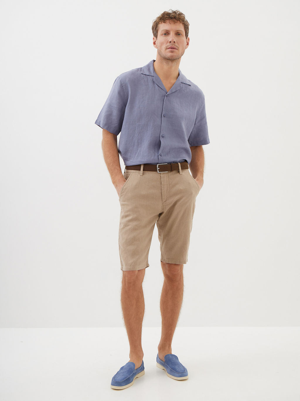 Мужские Льняные Шорты - Mossmore фото 25