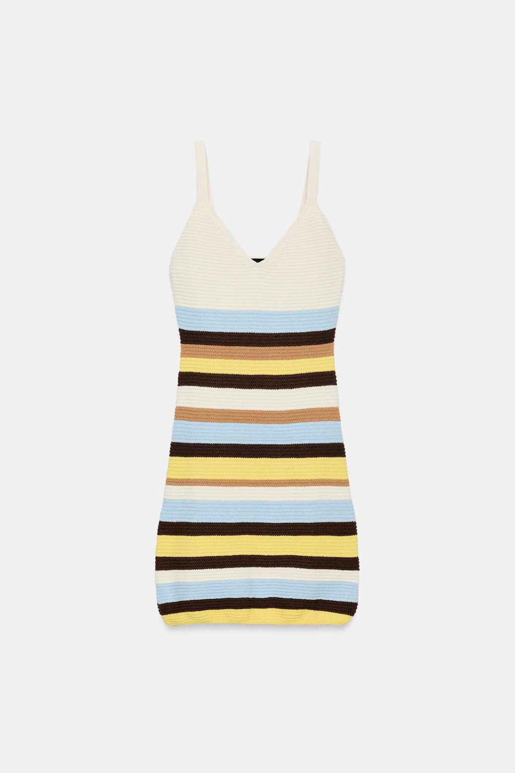 VESTIDO CORTO PUNTO RAYAS / Multicolor - Zara фото 6