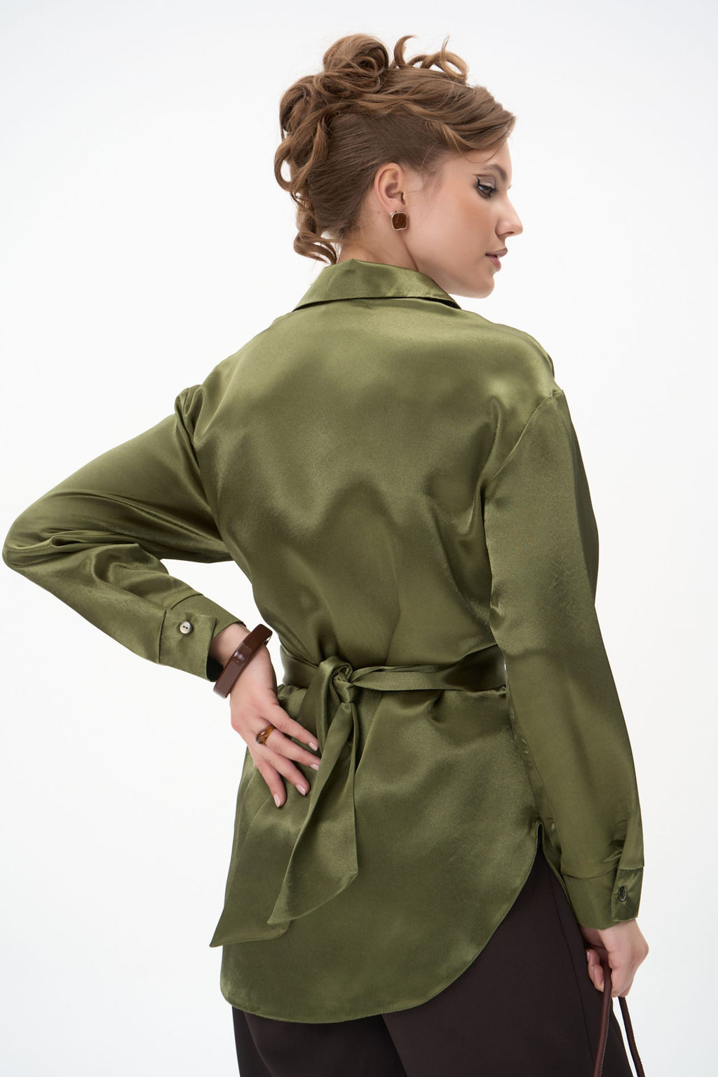 Рубашка Ямина (оливковый/уценка)