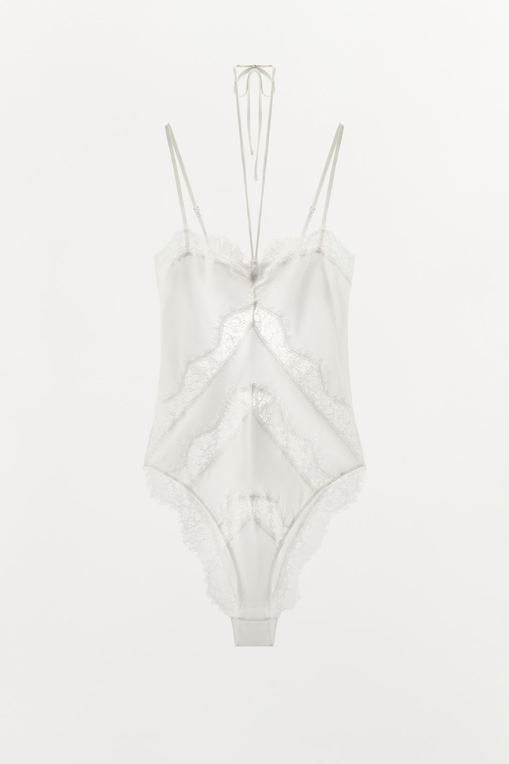 BODY SEDA ENCAJE / Crudo claro - Zara фото 5