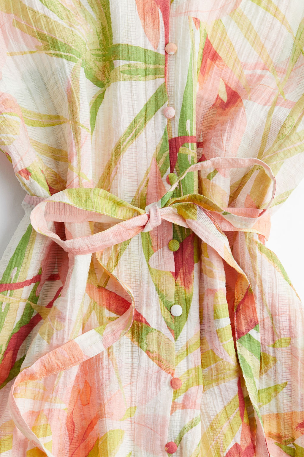 Vestido de crepe con cinturon de anudar - H&m фото 6