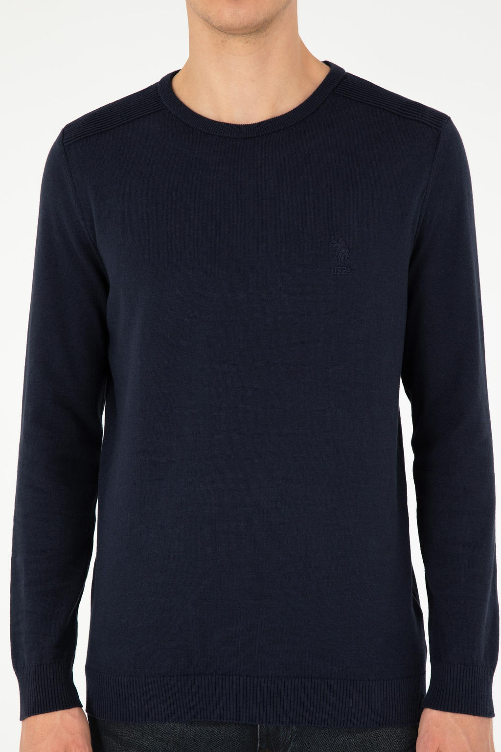 Мужской темно-синий базовый свитер Неожиданная скидка в корзине - U.s. polo assn фото 6