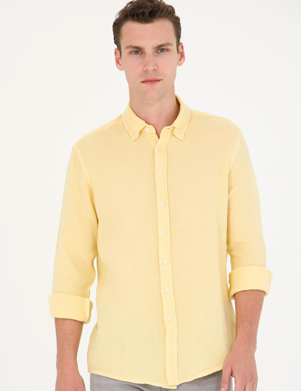 Sar_ Regular Fit Uzun Kollu G_mlek - Pierre cardin фото 2