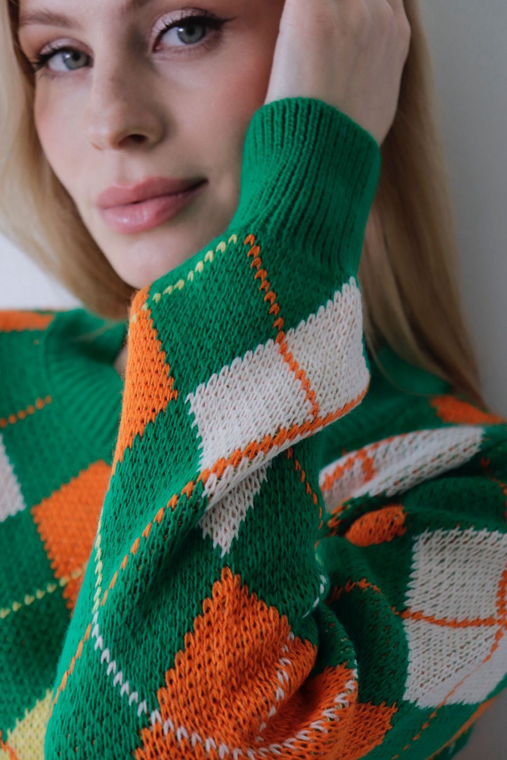 10664 Джемпер с ромбами зелёный - Martichelli фото 4