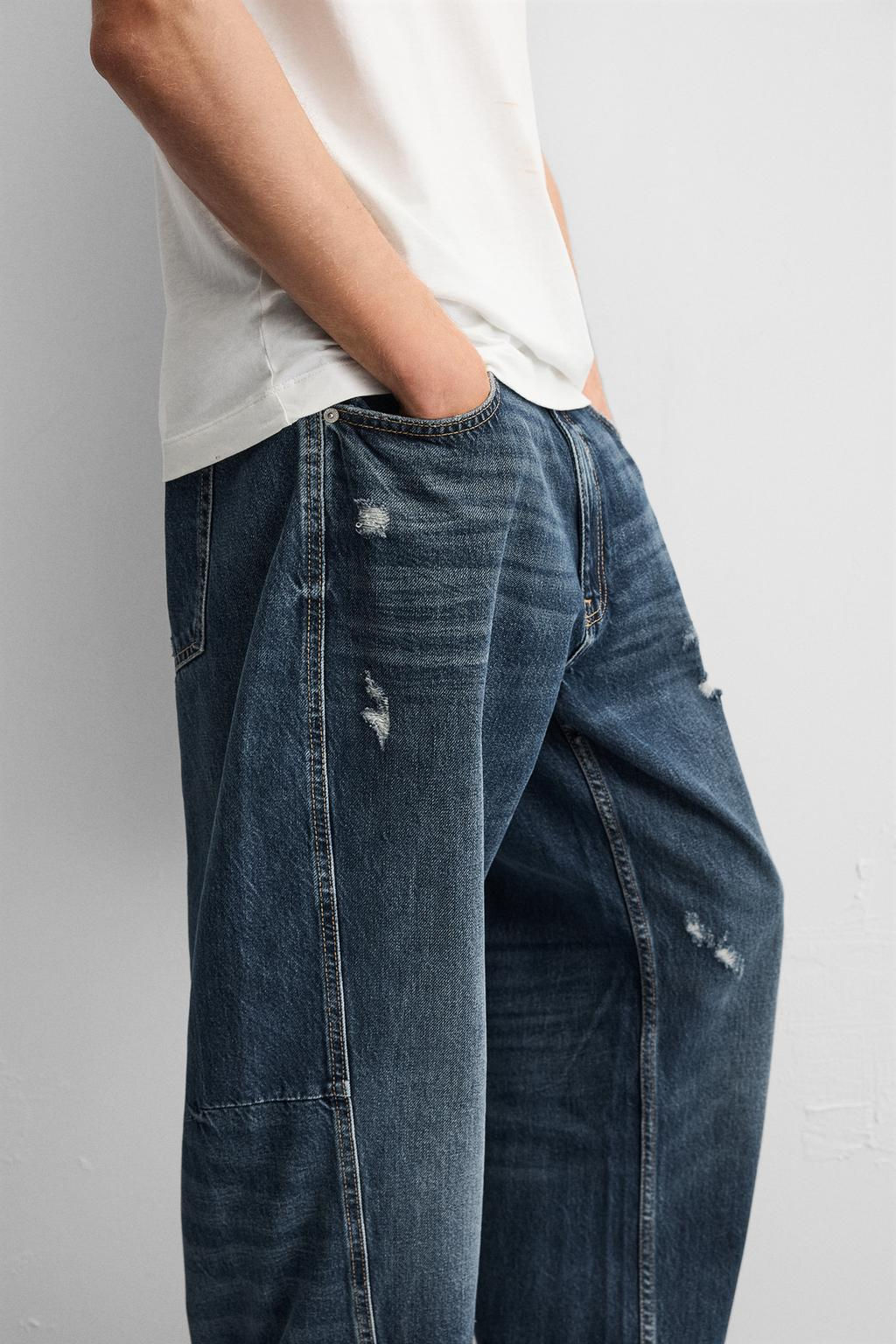 BAGGY JEANS WITH SEAM DETAIL - Zara фото 6