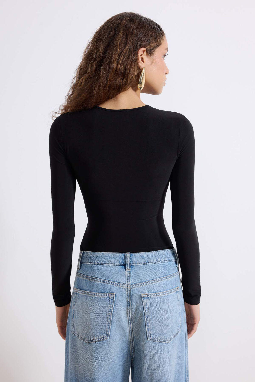 Siyah Aksesuar Detayl? Buzgulu Alttan C?tc?tl? Party Body TPRSS26BD00006