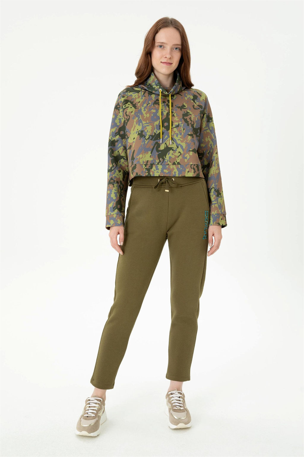 Женский свитшот цвета хаки - U.s. polo assn фото 12