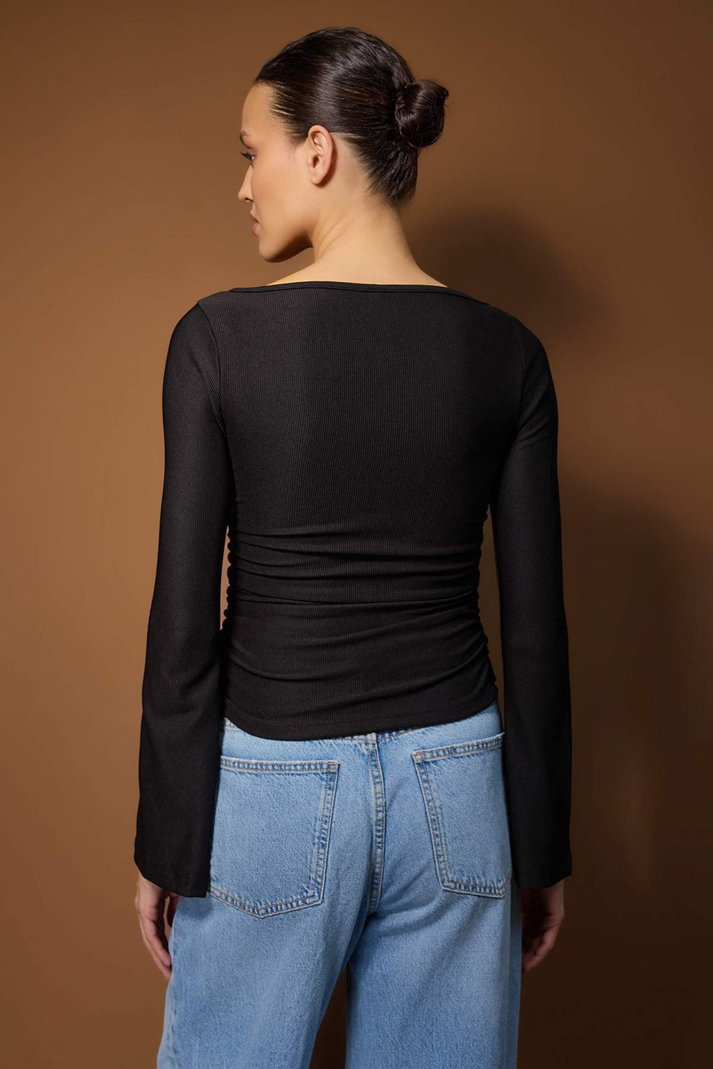 Siyah-Ekru Fitted/Vucuda Oturan 2li Paket Orme Bluz TWOAW26BZ00350 - Trendyolmilla фото 4