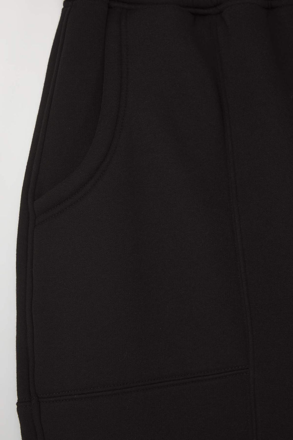 Teen Siyah Dikis Detayl? Jogger Kal?n Ici Polarl? Orme Esofman Alt? TWOAW26EA00000
