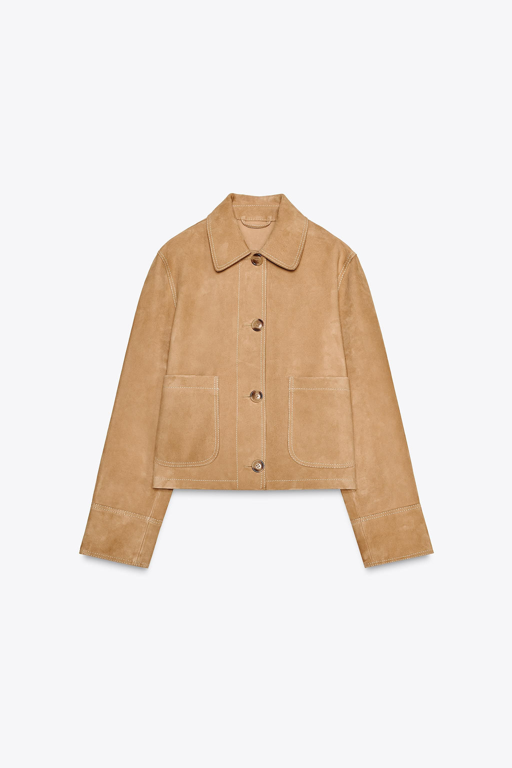 ZW COLLECTION LIMITED EDITION 100% SUEDE LEATHER JACKET - Zara фото 5